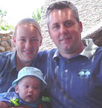 Linsey, Paul and Sam (4 months)